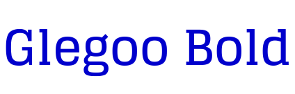 Glegoo Bold шрифт